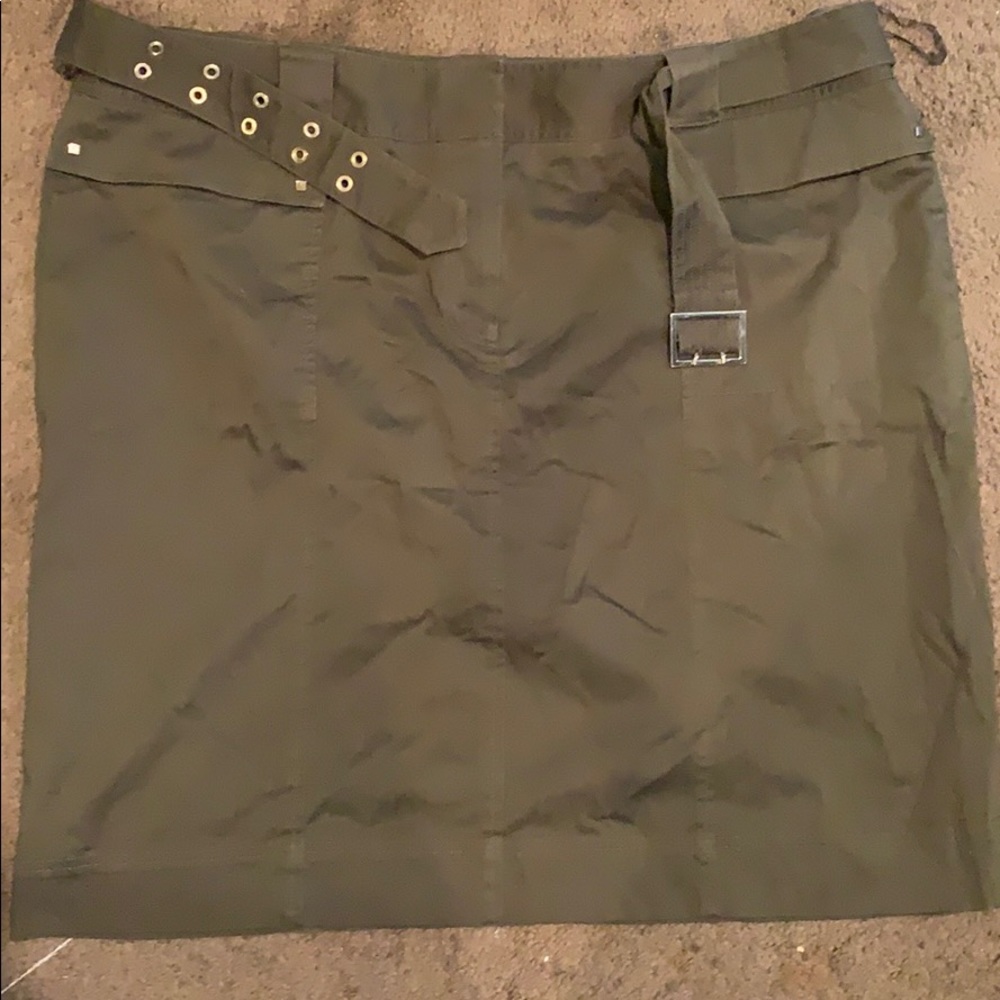 Army Green Midi Skirt